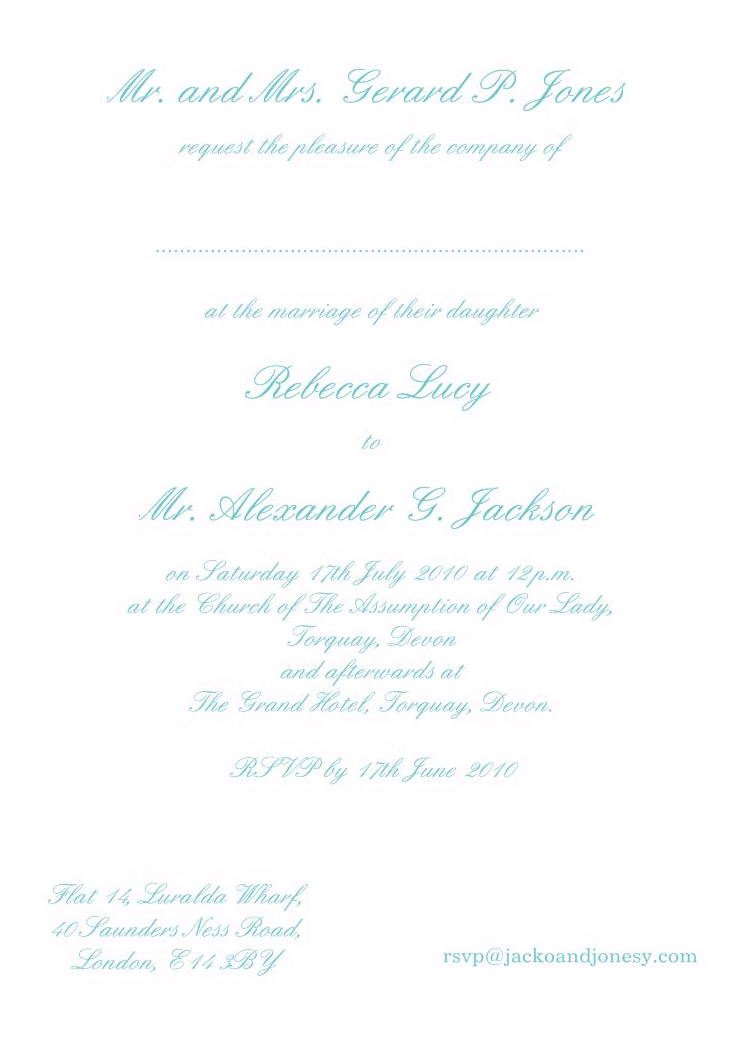 Wedding Invite Inside